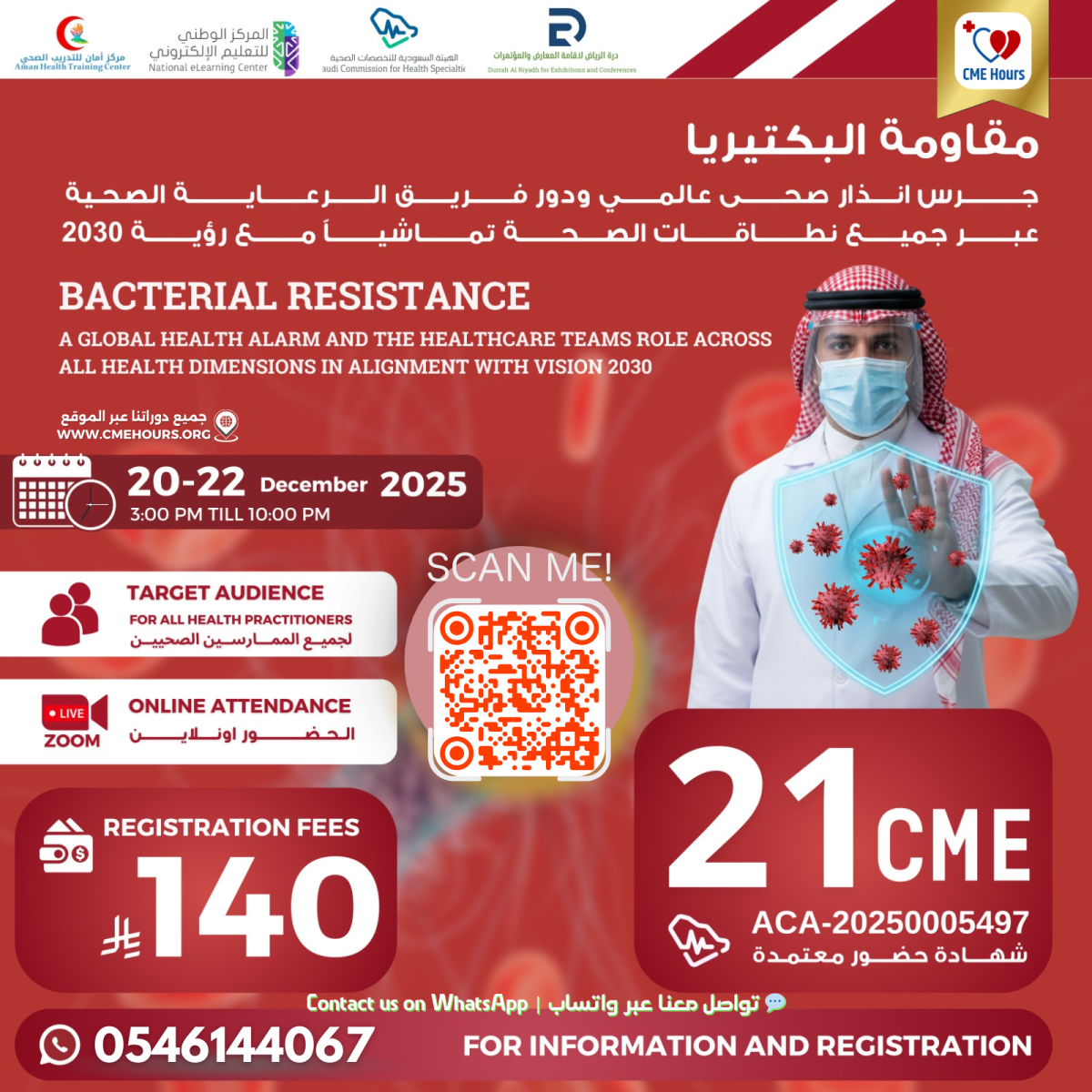 بوستر مقاومة البكتيريا- جرس انذار صحى عالمي ودور فريق الرعاية الصحية عبر جميع نطاقات الصحة تماشياً مع رؤية 2030